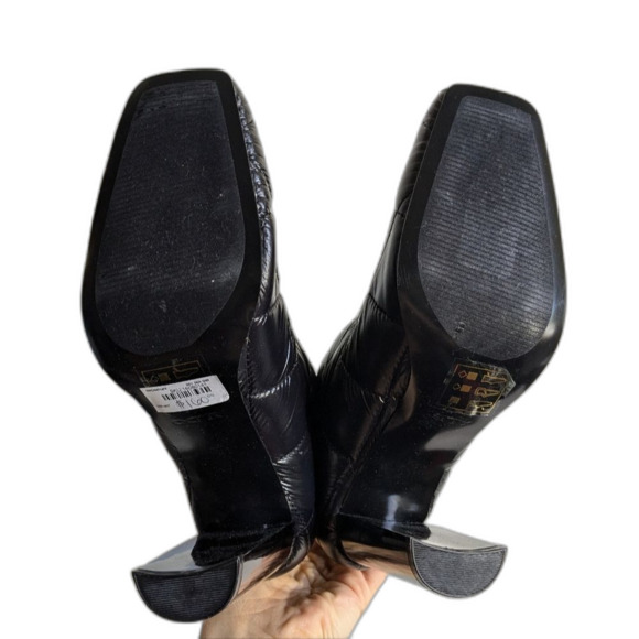 Aldo Snowpuff Black Knee High Quilted Puffer Heel Boots Women's size 6.5 - Picture 6 of 8